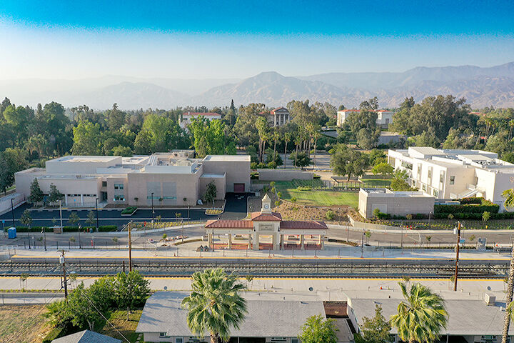 Aerial view of the new station.